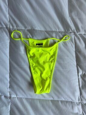 Prix. Neon Yellow High-Cut Bikini Bottom in XS and S